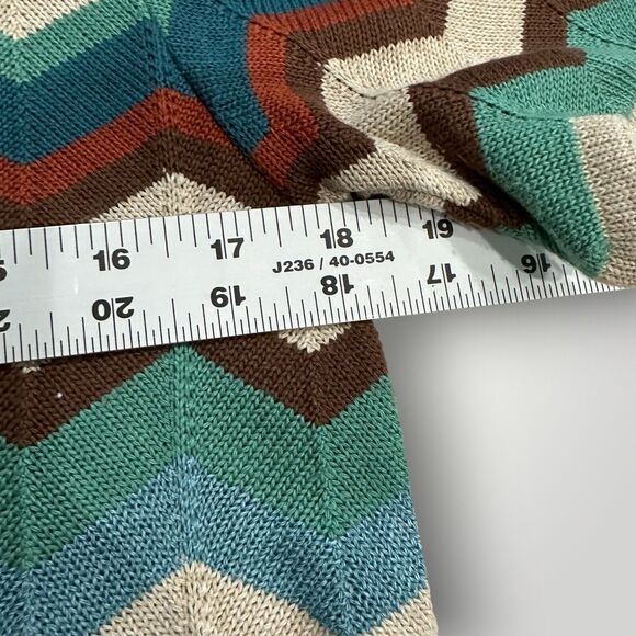 Alfred Dunner Women's S Multicolor Chevron Striped Short Sleeve Lightweight Top - Picture 9 of 11